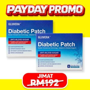 PAKEJ RAWAT ( 2 KOTAK GLUVERA DIABETIC PATCH )
