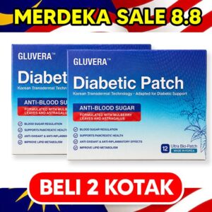 PAKEJ RAWAT ( 2 KOTAK GLUVERA DIABETIC PATCH )